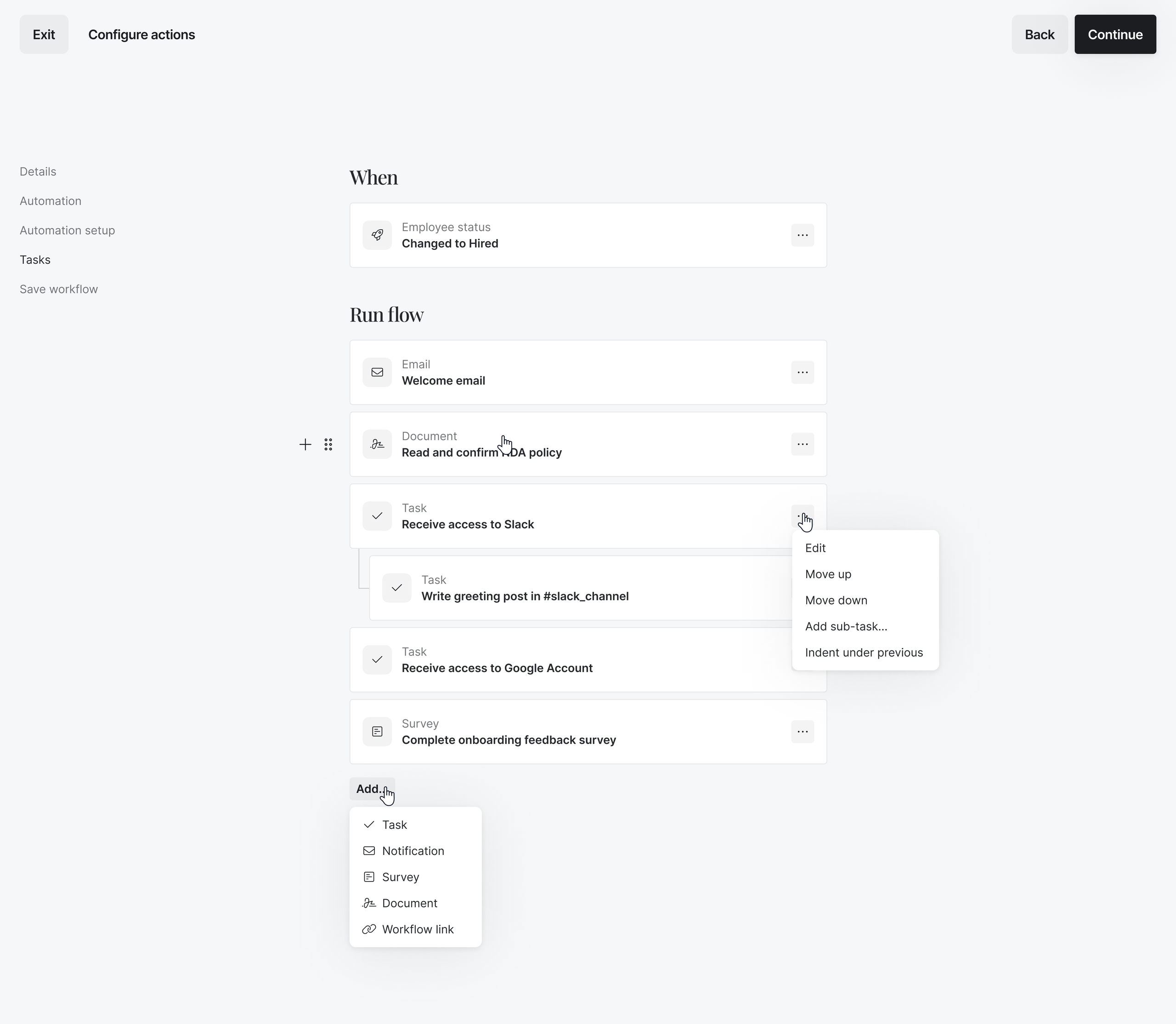 Onboarding automation: Google Workspace account step in Skailer